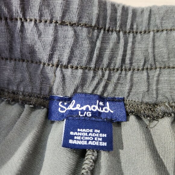 Splendid High Waisted Green Camo Joggers Pants Women's Size L - Picture 8 of 11